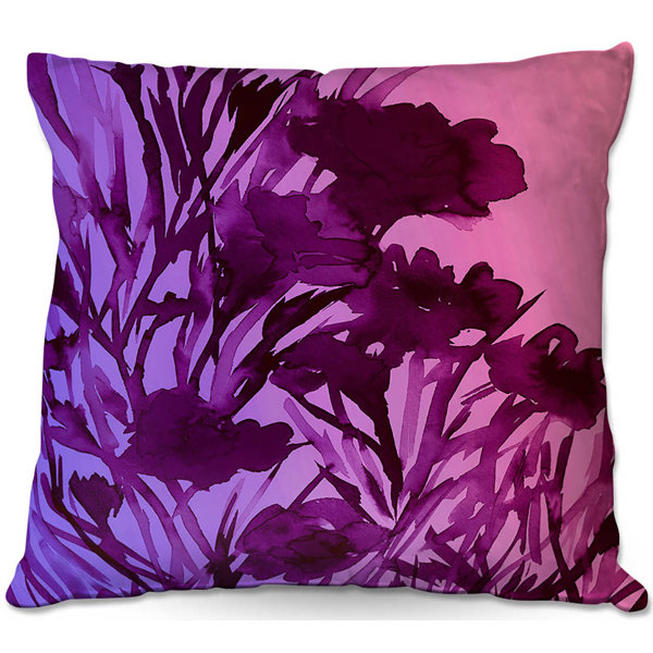 East Urban Home Floral Throw Pillow Wayfair